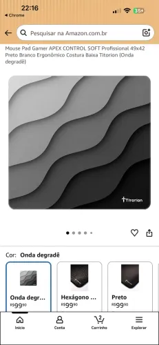 Mousepad Titorion Apex control 1 dia de uso