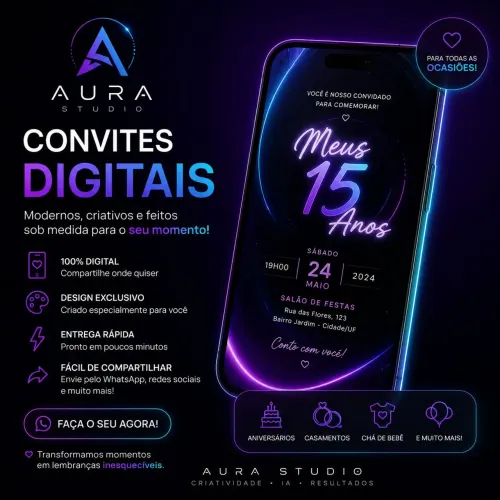 Convites personalizados , cardápio e faço currículo