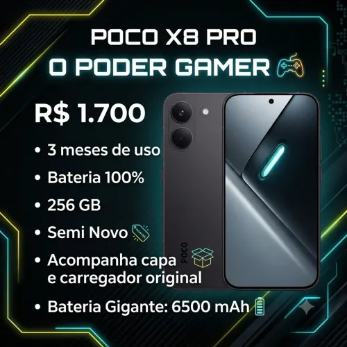 Poco x8 pro 256 com caixa
