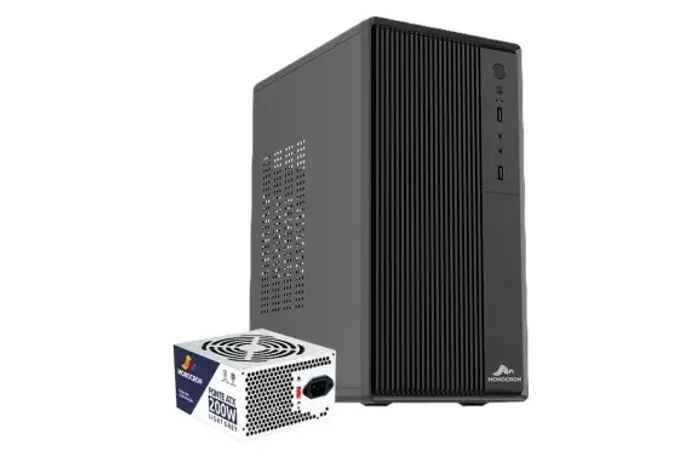 Gabinete Micro Atx de PC Office Monocron MN168 c/ Fonte 200W - Novo e com garantia - N