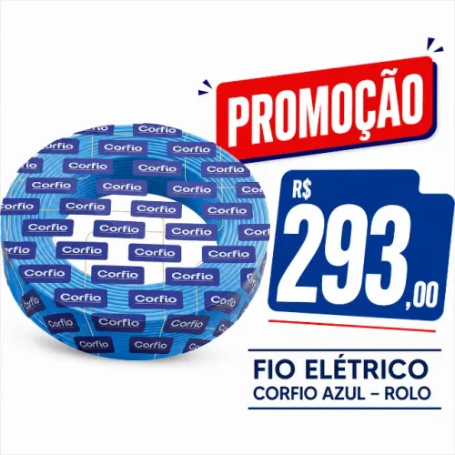 FIO ELÉTRICO CORFIO AZUL - ROLO 2,5