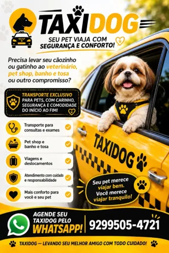TaxiDog Transporte seu Pet com eficiência e cuidado