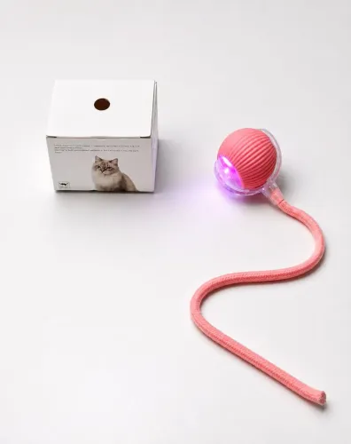 Brinquedos inteligentes para gatos e cachorros Bola de Rolamento Automático cauda falsa 