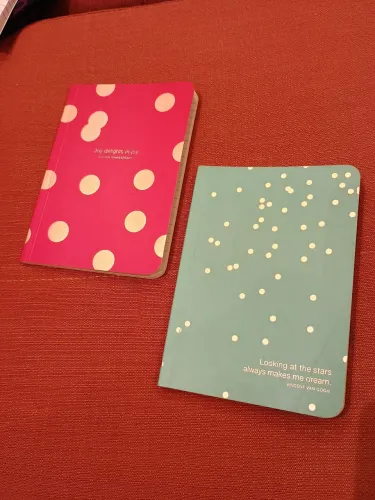 Kit 2 cadernos pautados com frases