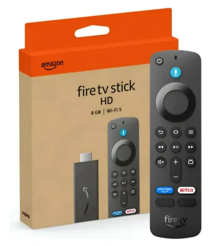 Tv Stick Amazon Fire Ultima Geração Cor Preto Tipo De Controle Remoto De Voz Alexa