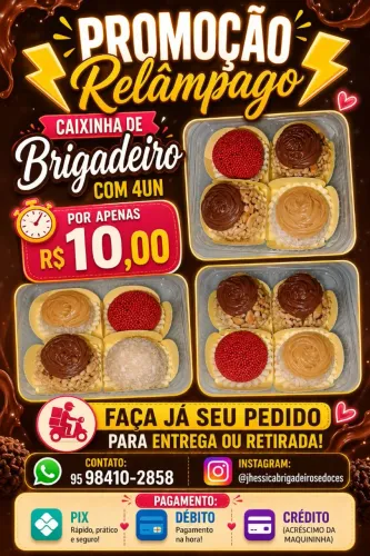 Promoção relâmpago de caixinha de brigadeiro