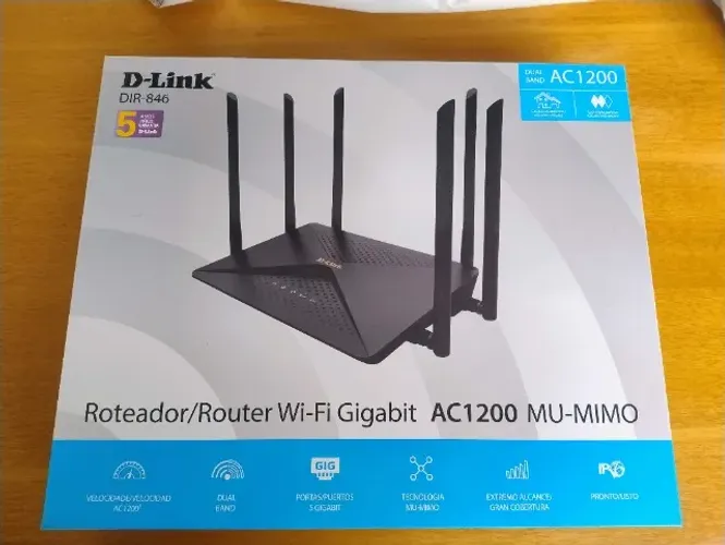 Roteador D-Link DIR-846 AC1200 - 6 Antenas 5 Portas Gigabit