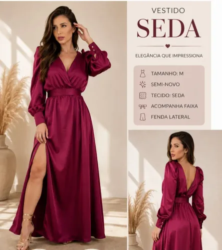 Vestido Seda quase novo