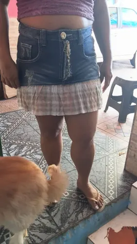 Saia jeans, tamanho 40