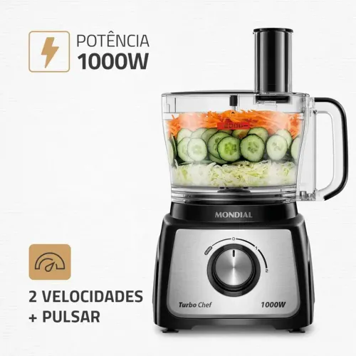 MULTI PROCESSADOR MONDIAL 127V 9 EM 1 TURBO CHEF (NUNCA USADO)