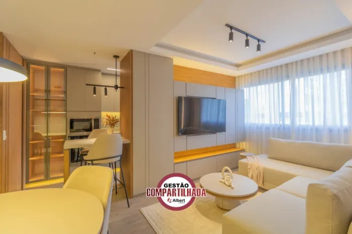 Apartamento mobiliado e decorado à venda no Mont'Serrat 2 dormitórios, suíte e infraestrut