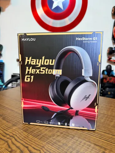 Headset Gamer Haylou HexStorm G1 Branco 7.1 - Praticamente Novo na Caixa