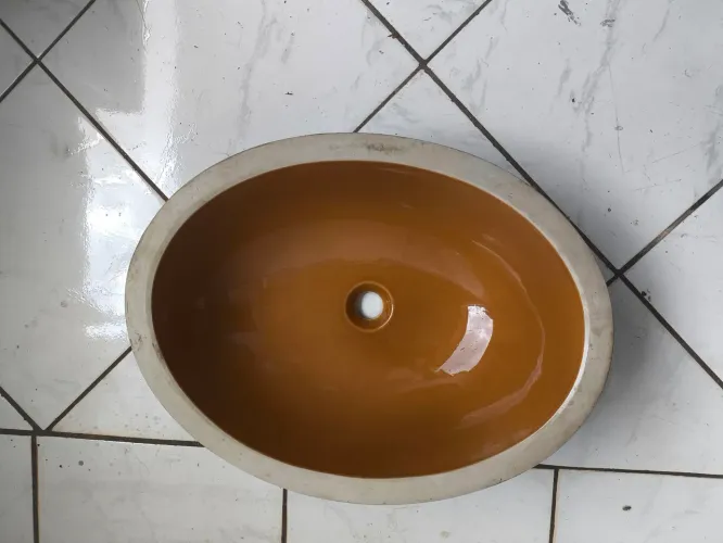 Cuba louça de embutir oval