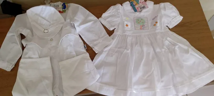 Vestidos e conjuntos para batizado, tam: 1 a 2 anos