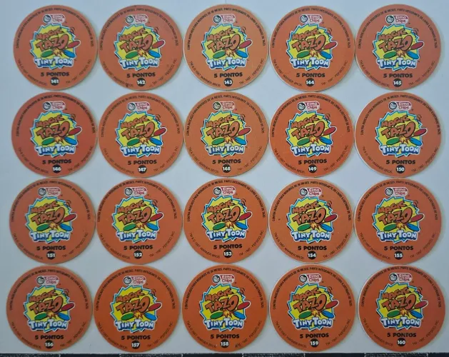 Tazos tiny toon set laranja completos