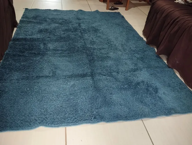 Tapete Peludo Azul
