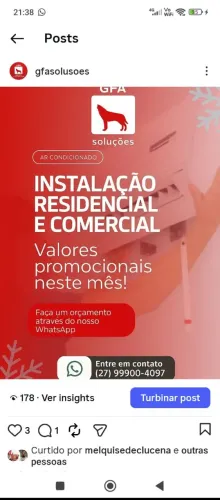 Serviço de climatização e elétrica em geral