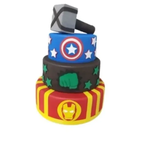 KIT 2 BOLO FAKE PARA FESTA - POKÉMON E HERÓIS