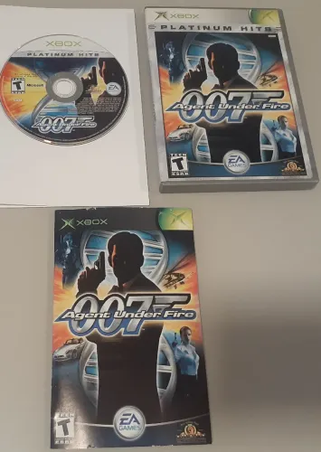 Jogo 007 Agent Under Fire Xbox Clássico Classic Ntsc Cib James bond