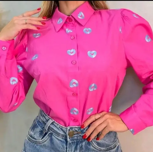 Blusa social estilosa veste (P/M) Nova