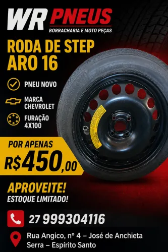 Roda de estepe aro 16 4x100 GM , Hyundai , BYD