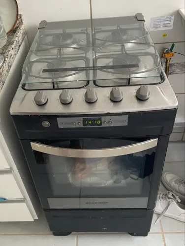Fogão Brastemp com temporizador já convertido pra gás encanado