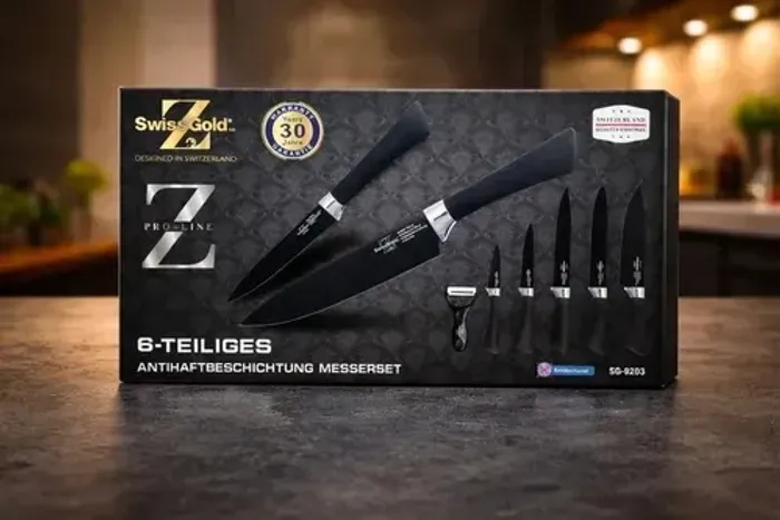 Kit de Facas 6 Peças Swiss Gold Z Premium