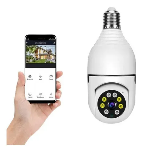 Câmera IP Lâmpada Wifi Full Hd Visão Noturna E27