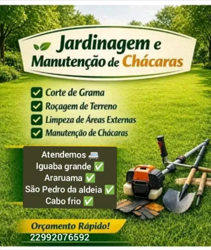 Limpo terreno na roçadeira.. cuido de jardins