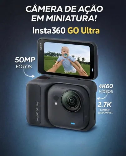 Câmera de ação em miniatura Insta360 Go Ultra 