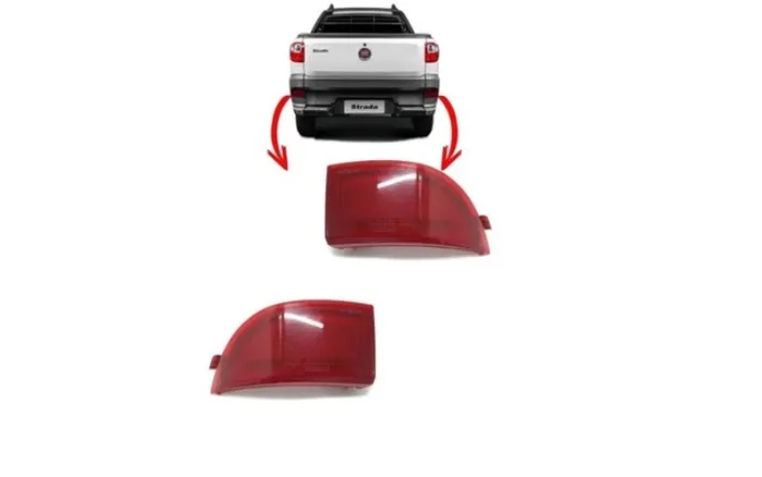 Par Refletor Parachoque Traseiro Fiat Strada 2014 2015 