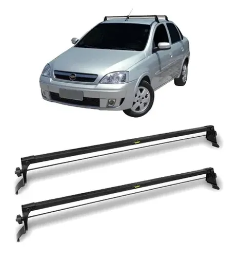 Rack Teto Chevrolet Corsa 2016 Classic 4PT - Preto Material Aço - VP 931