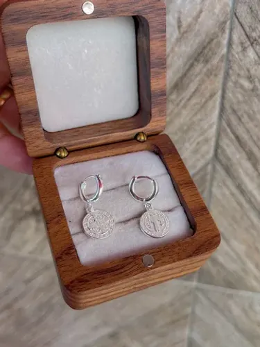 Argola medalha são Bento de prata925