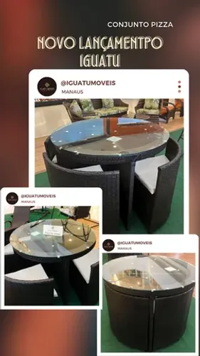 Mesa e Cadeira Estilo Pizza