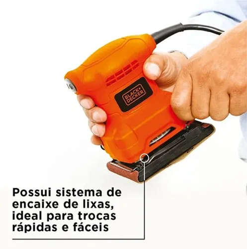 Lixadeira Orbital Black+decker Parede Quadrada Bs200 60hz