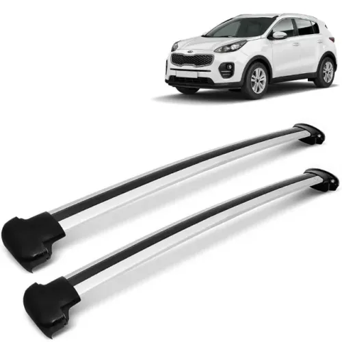 Rack Travessa de Teto Kia Sportage 2017 - Larga Prata - Projecar