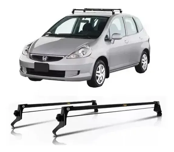 Rack Teto Honda Fit 2003 à 2012 - Preto Material Aço - VP 1010