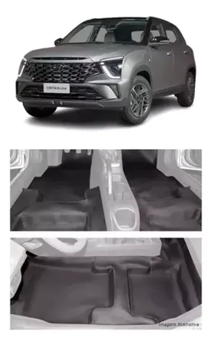 Revestimento Premium De Assoalho Em Courvin Do Hyundai Creta