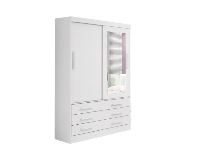 Guarda-Roupa Meridian 2 portas e 6 gavetas - Branco l765