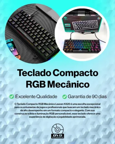 Teclado Compacto RGB Mecânico 