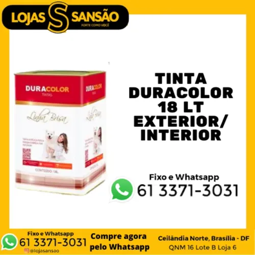 Tinta Acrílica Exterior Interior Fosca  18 LT Brisa Misterlar 