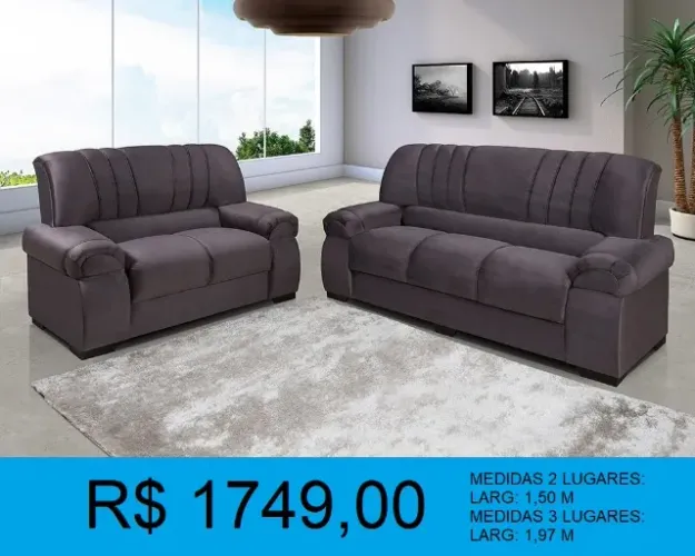 Sofa 3 e 2 lugares - Entrega GRATIS - Compre hoje e receba amanhã