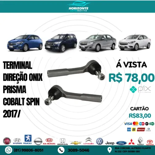 terminal direção onix prisma cobalt spin 2017/ elétrica