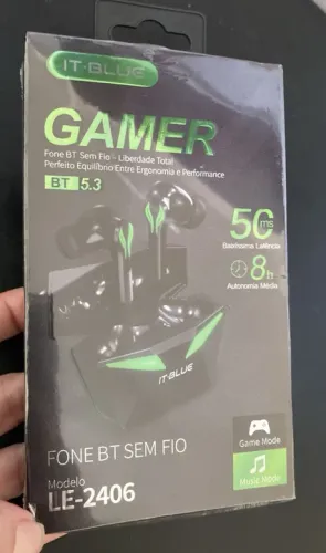 Fone de Ouvido Gamer Bluetooth IT Blue LE2406 - Som de Qualidade e Conforto