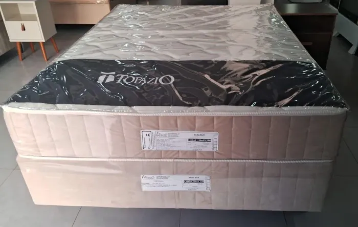 Cama box (base+ colchão molas ensacadas)