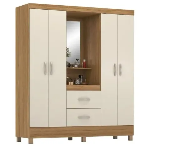 Guarda Roupa Capelinha Lord Com 4 Portas E 2 Gavetas - FAZEMOS ENTREGA!