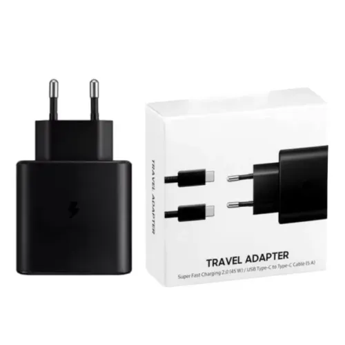Carregador samsung super fast charging 45w duas pontas type