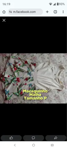 Macacão Malha Tamanho P