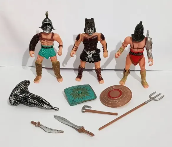Bonecos Action Figures Gladiadores Guerreiros Roma Soldados com acessórios