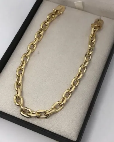 CORRENTES MASCULINAS BANHADAS A OURO 18KILATES 